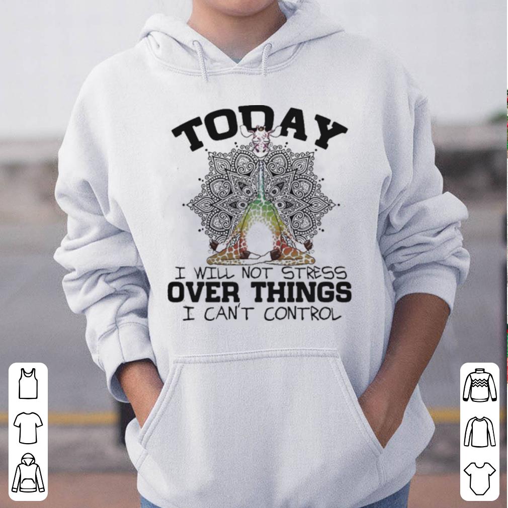 Giraffe Yoga today I will not stress over things I can t control shirt 4 - Giraffe Yoga today I will not stress over things I can’t control shirt