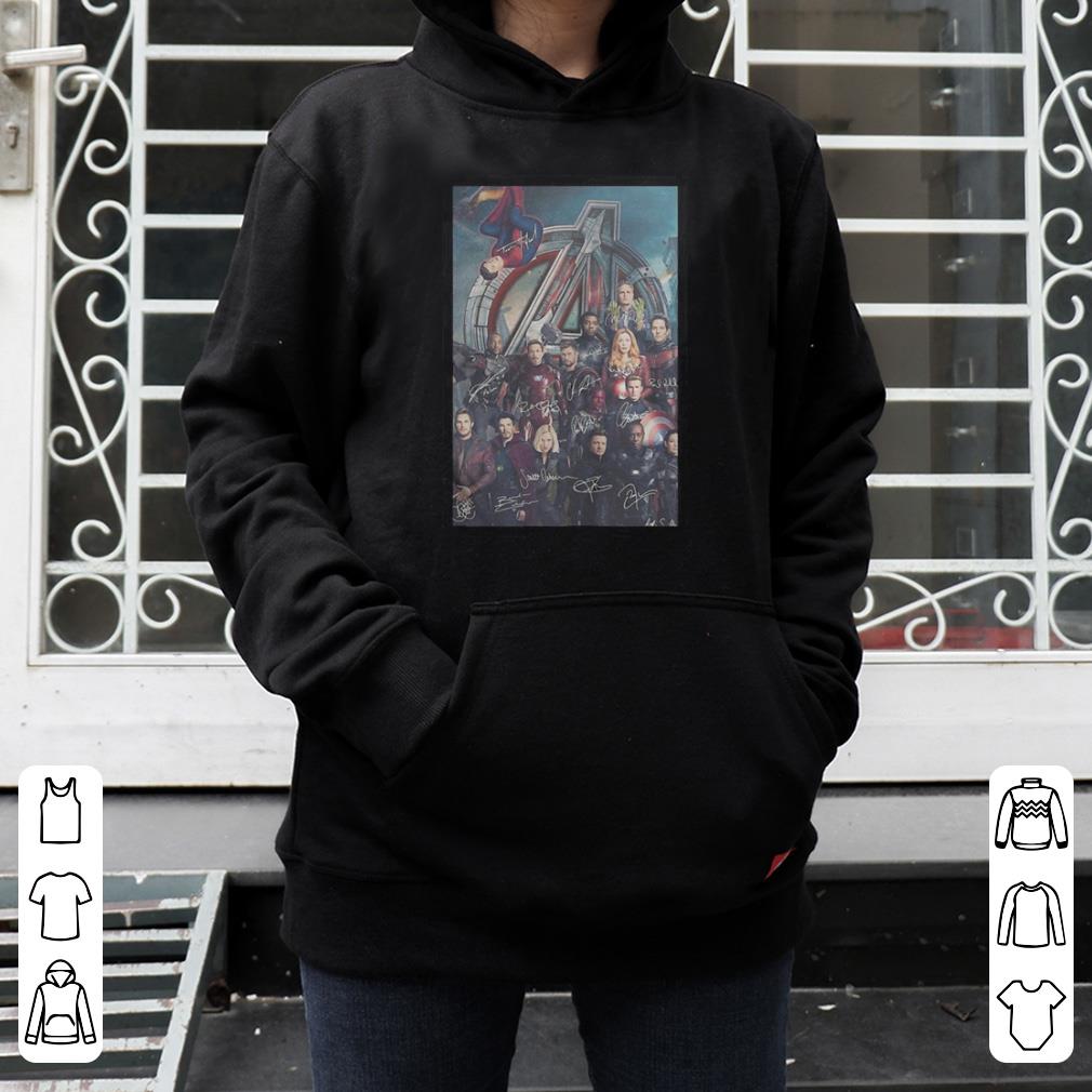 Marvel Avengers endgame poster character signature shirt 4 - Marvel Avengers endgame poster character signature shirt