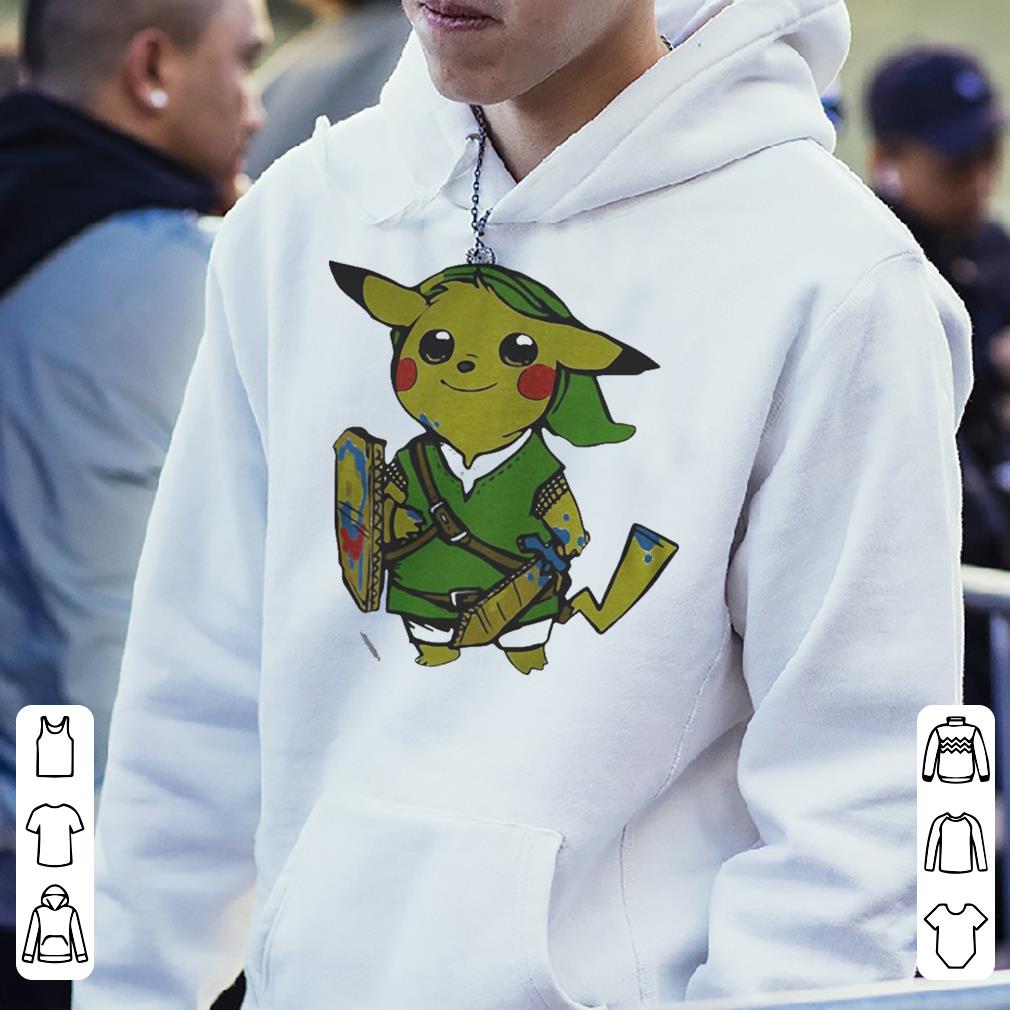 Pikachu link legend of Zelda parody shirt 4 - Pikachu link legend of Zelda parody shirt