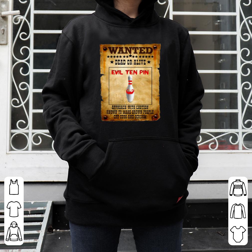 Wanted dead or alive evil ten pin Bowling shirt 4 - Wanted dead or alive evil ten pin Bowling shirt
