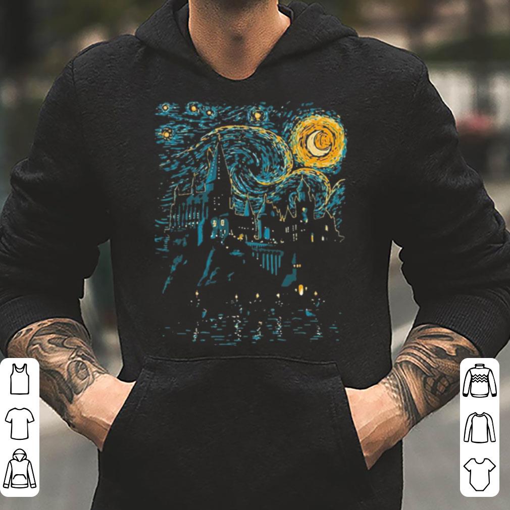 Hogwarts School With Van Gogh Style shirt 4 - Hogwarts School With Van Gogh Style shirt