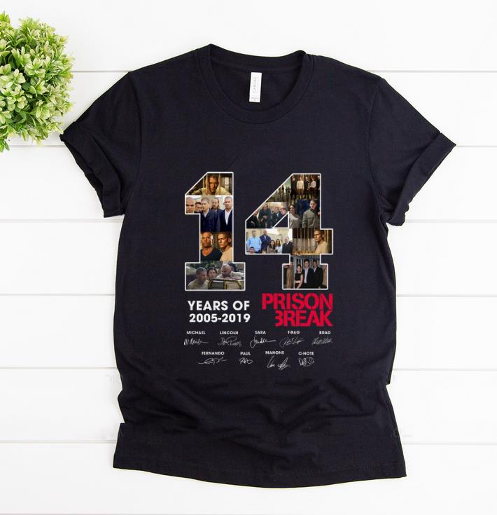 Awesome 14 Years Of Prison Break 2005 2019 signature shirt 1 - Awesome 14 Years Of Prison Break 2005 2019 signature shirt