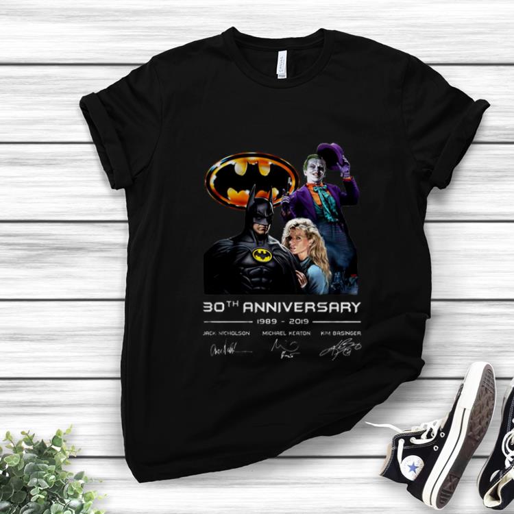 Awesome 30th Anniversary 1989 2019 Jack Nicholson Michael Keaton Kim Basinger Signature Version shirt 1 - Awesome 30th Anniversary 1989-2019 Jack Nicholson Michael Keaton Kim Basinger Signature Version shirt