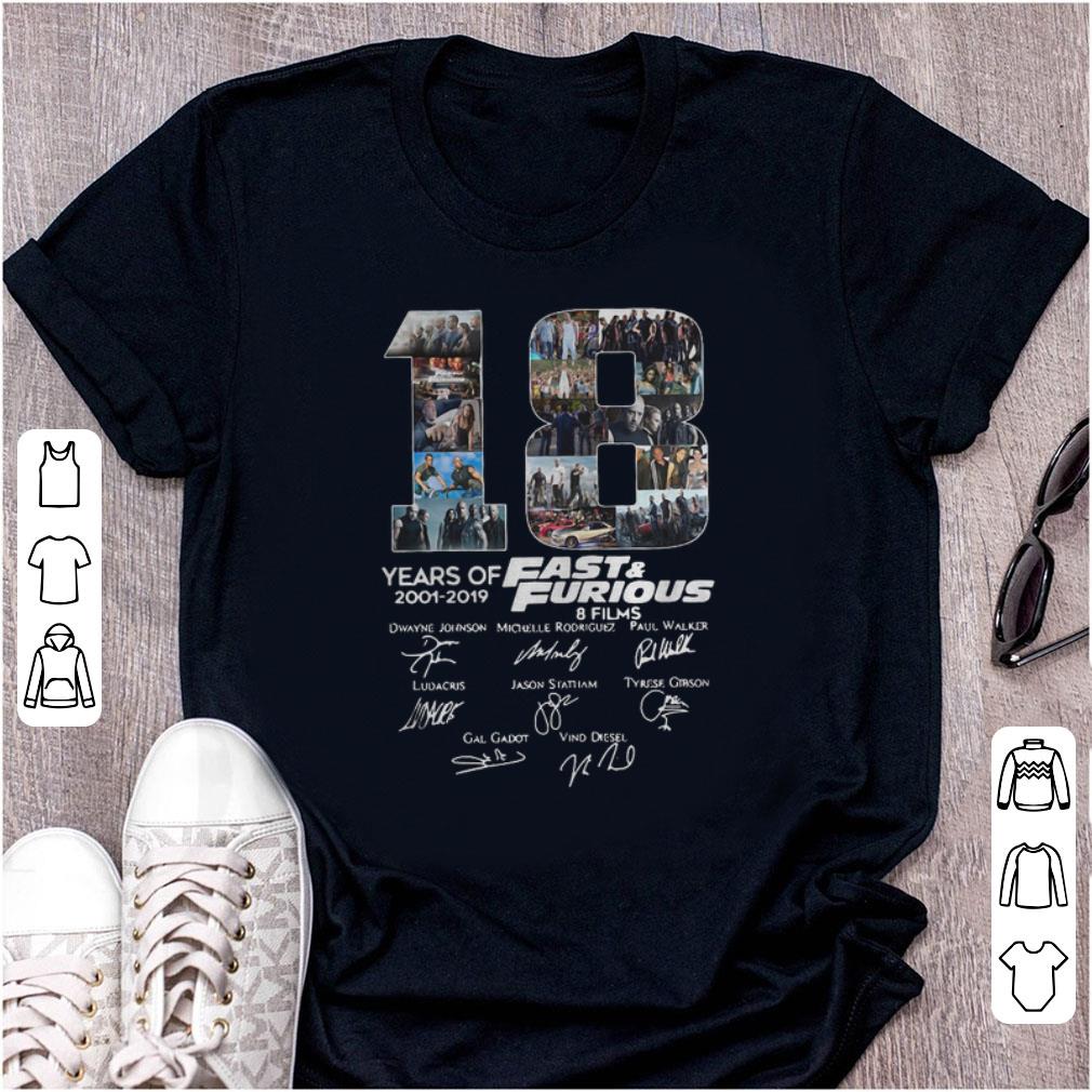 Hot 18 Years Of Fast And Furious 8 Films Signature shirt 1 - Hot 18 Years Of Fast And Furious 8 Films Signature shirt