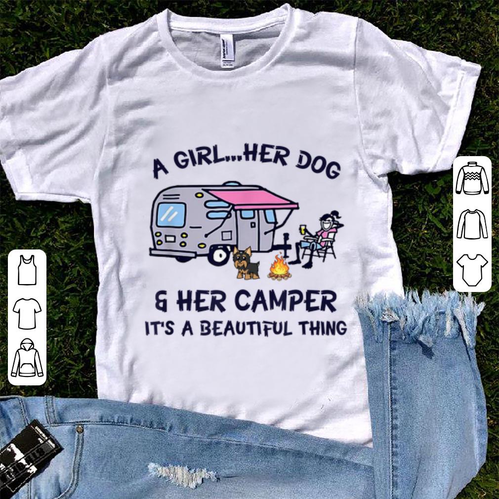 Hot A Girl Her Dog And Her Camper It s A Beautiful Thing shirt 1 - Hot A Girl Her Dog And Her Camper It's A Beautiful Thing shirt