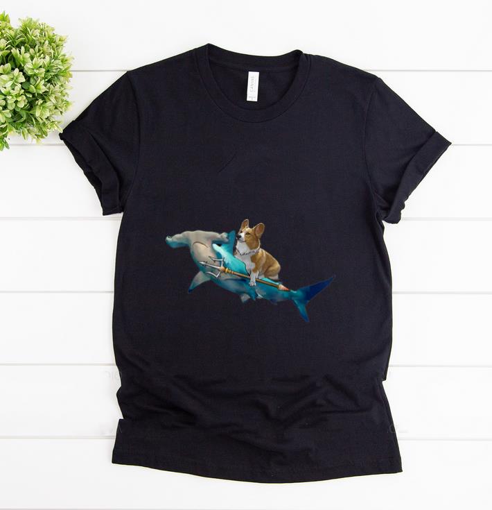 Hot Corgi Riding a Hammerhead shark shirt 1 - Hot Corgi Riding a Hammerhead shark shirt