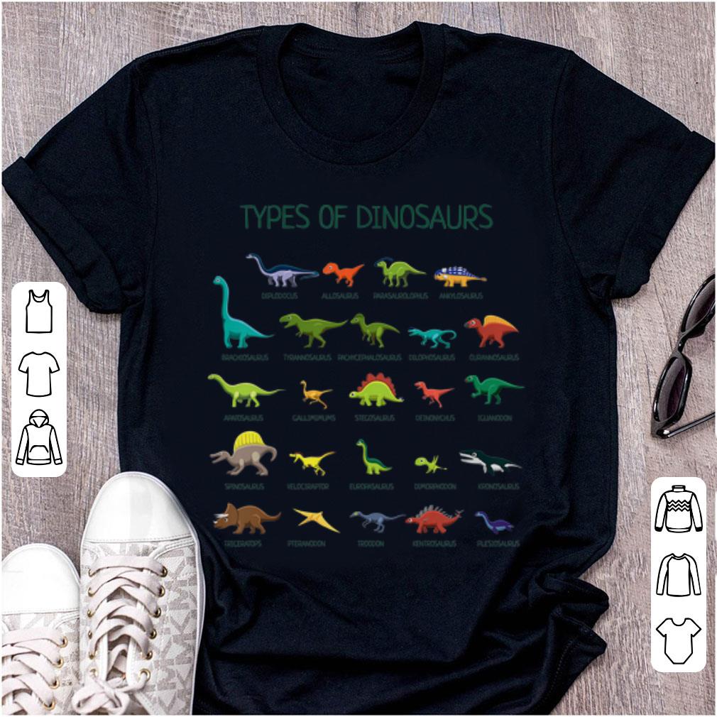 Hot Types Of Dinosaurs Dino Identification shirt 1 - Hot Types Of Dinosaurs Dino Identification shirt