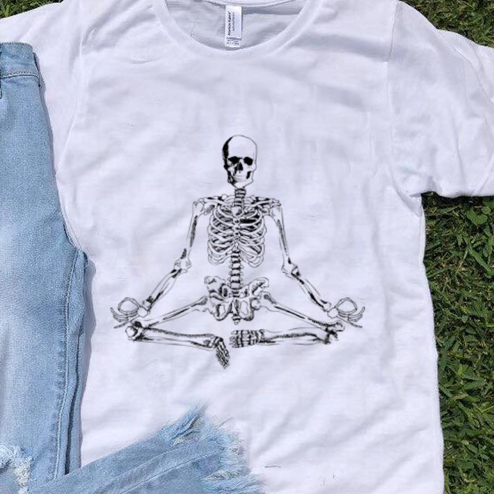 Original Halloween Meditating Skeleton Yoga shirt 1 - Original Halloween Meditating Skeleton Yoga shirt