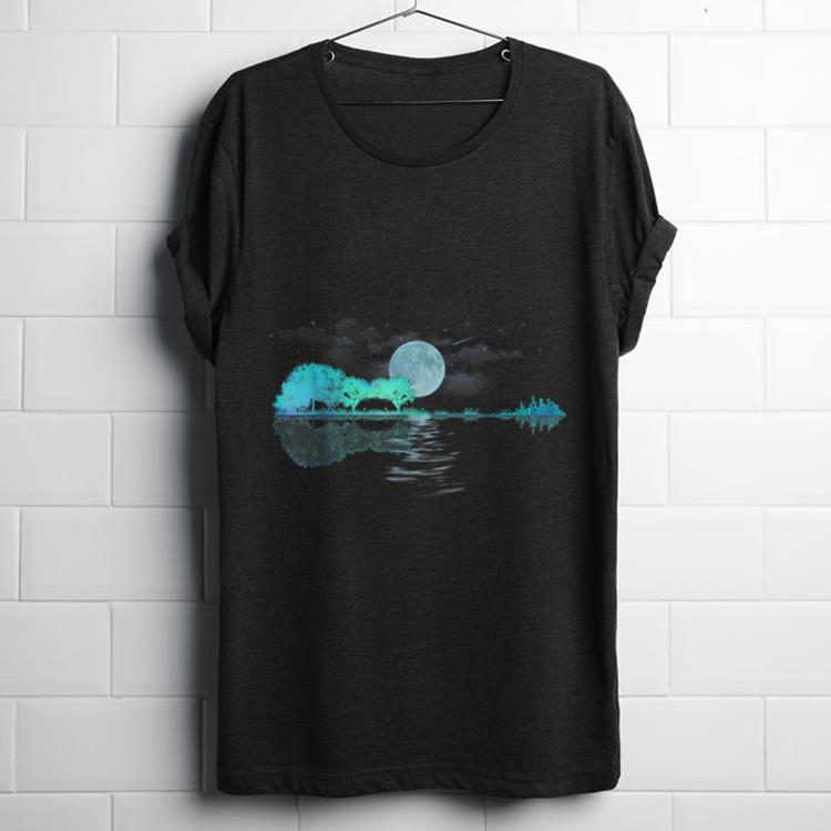 Pretty Guitar Lake Shadow Nature And City Moon Light shirt 1 - Pretty Guitar Lake Shadow Nature And City Moon Light shirt