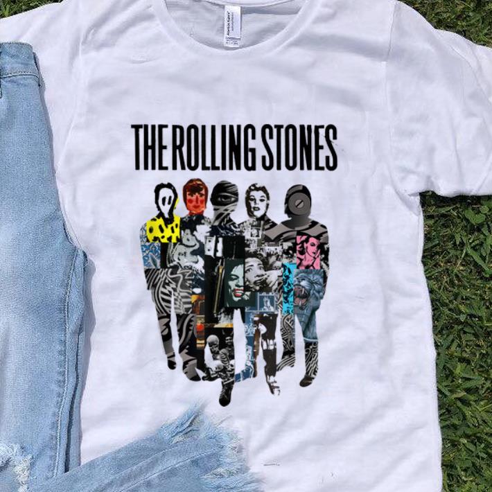 Top Rolling Stones Official Silhouette Collage shirt 1 - Top Rolling Stones Official Silhouette Collage shirt