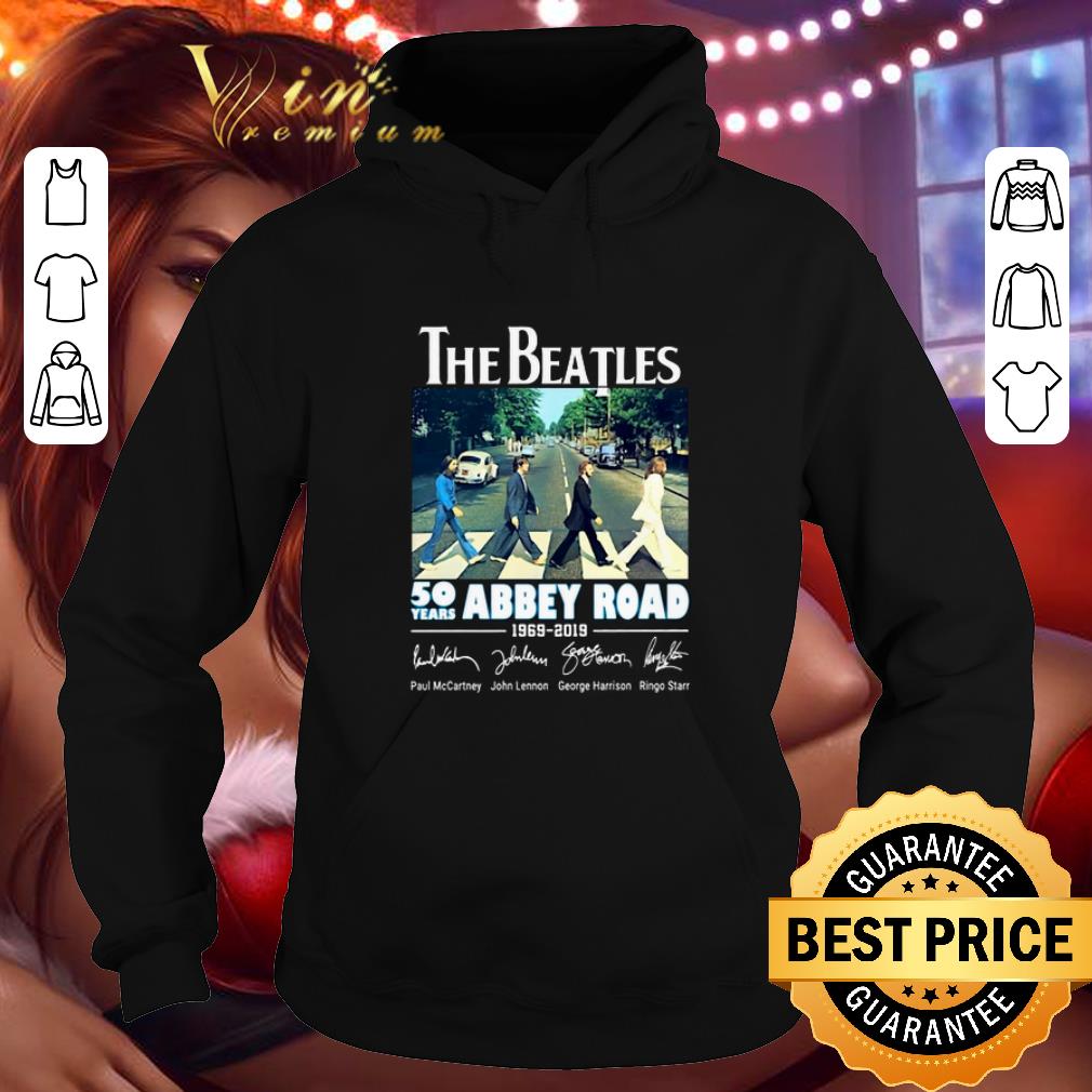 Cheap The Beatles 50 years Abbey Road 1969 2019 Signatures shirt 4 - Cheap The Beatles 50 years Abbey Road 1969-2019 Signatures shirt