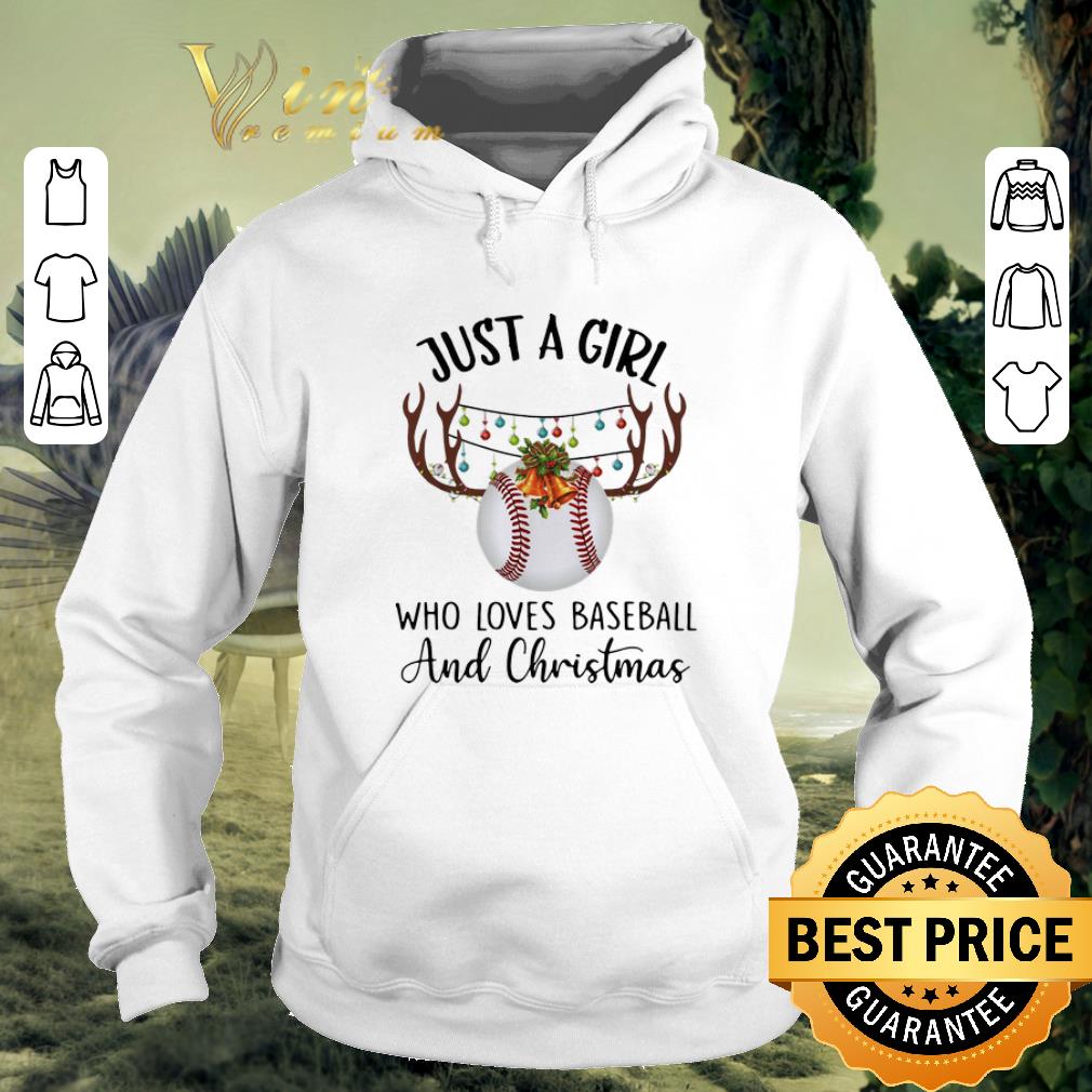 Pretty Just a girl who loves baseball and Christmas shirt 4 - Pretty Just a girl who loves baseball and Christmas shirt