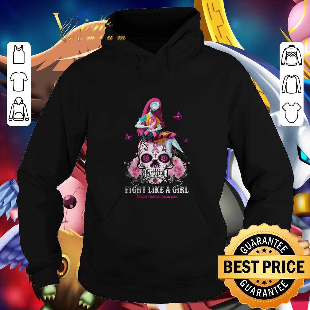 Pretty Sally Fight Like A Girl Breast Cancer Awareness Sugar Skull shirt 4 - Pretty Sally Fight Like A Girl Breast Cancer Awareness Sugar Skull shirt