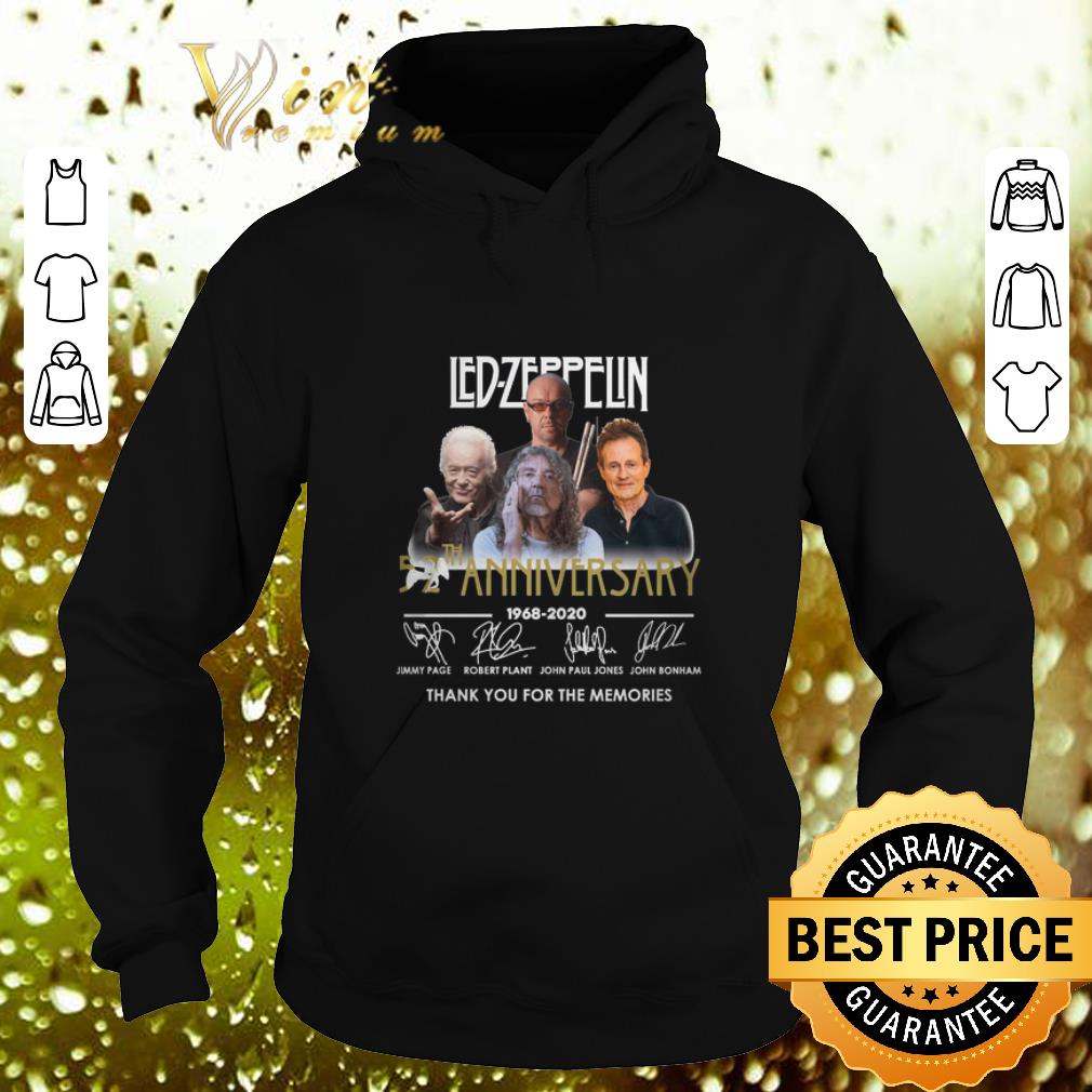 Hot Led Zeppelin 52th anniversary 1968 2020 signatures thank you for the memories shirt 4 - Hot Led Zeppelin 52th anniversary 1968-2020 signatures thank you for the memories shirt