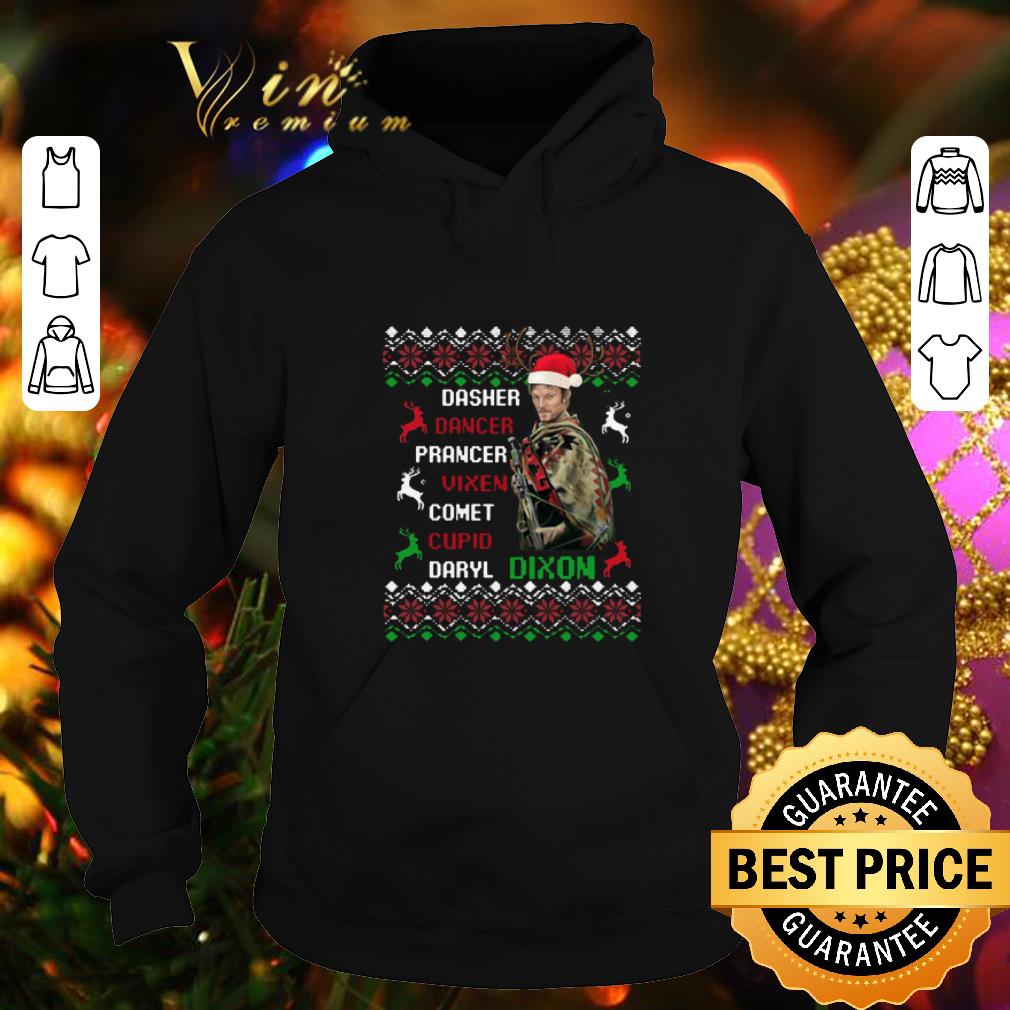 Original Daryl Dixon dasher dancer prancer vixen cupid ugly Christmas sweater Original Daryl Dixon dasher dancer prancer vixen cupid ugly Christmas sweater 4 - Original Daryl Dixon dasher dancer prancer vixen cupid ugly Christmas sweater
