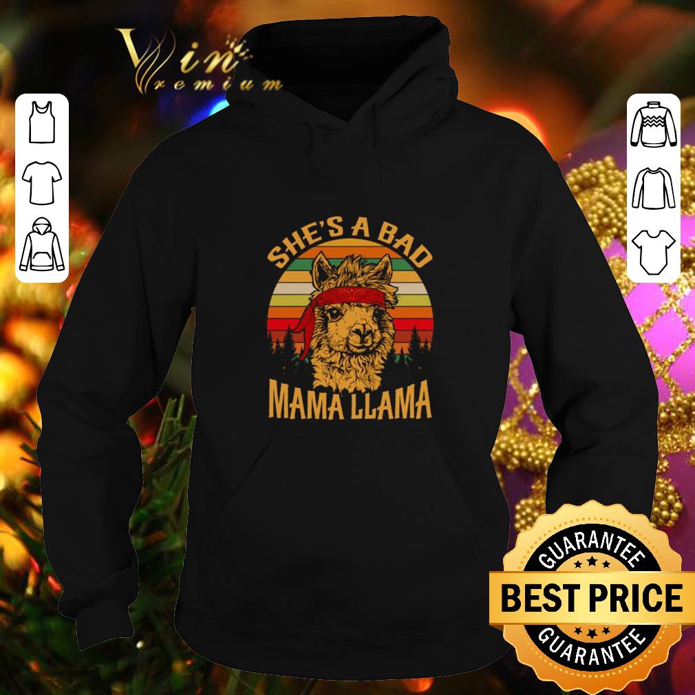 Original She s a bad Mama Llama vintage sunset shirt 4 - Original She's a bad Mama Llama vintage sunset shirt