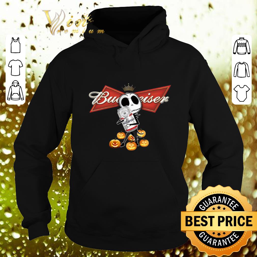 Top Jack Skellington hug Budweiser pumpkins shirt Top Jack Skellington hug Budweiser pumpkins shirt 4 - Top Jack Skellington hug Budweiser pumpkins shirt