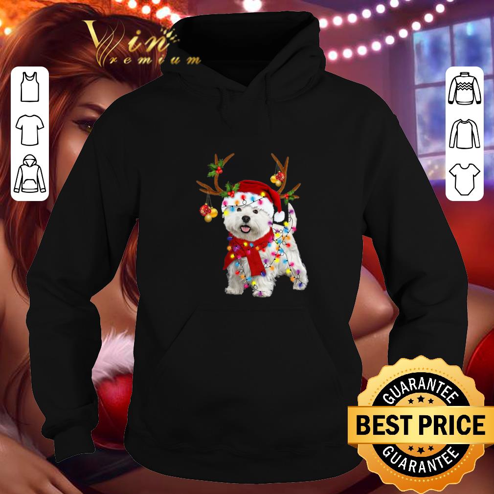 Top West Highland Terrier santa reindeer Christmas shirt 4 - Top West Highland Terrier santa reindeer Christmas shirt