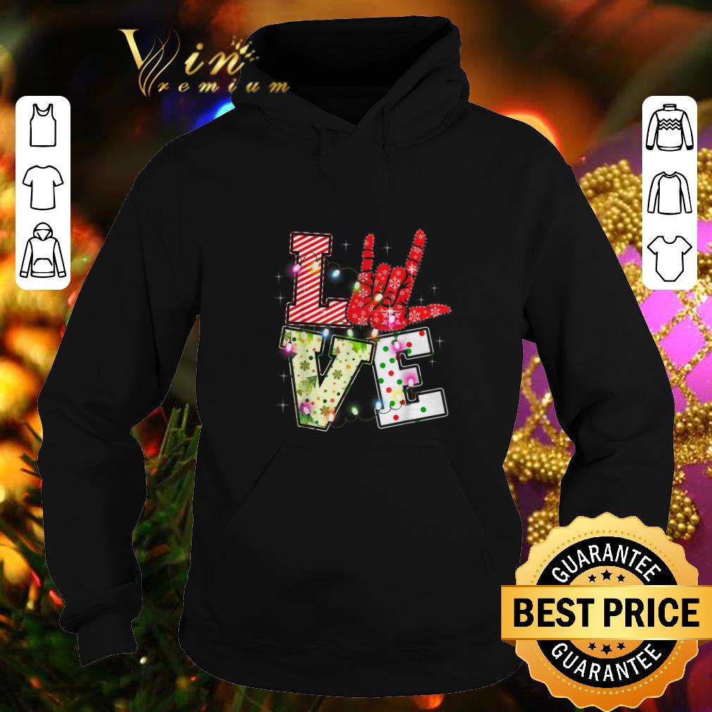 Hot Love Hand Sign Language Christmas Light Xmas shirt 4 - Hot Love Hand Sign Language Christmas Light Xmas shirt