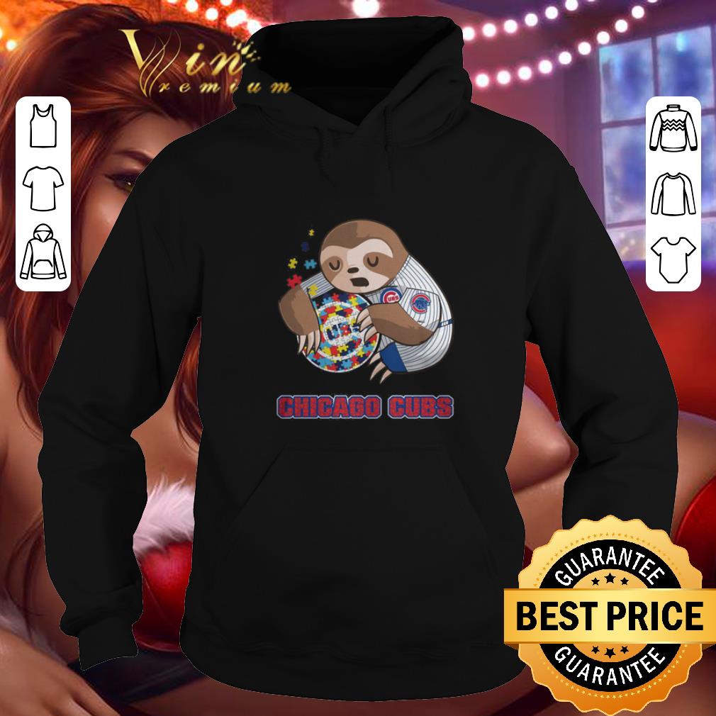 Hot Sloth hug Autism Chicago Cubs shirt Hot Sloth hug Autism Chicago Cubs shirt 4 - Hot Sloth hug Autism Chicago Cubs shirt
