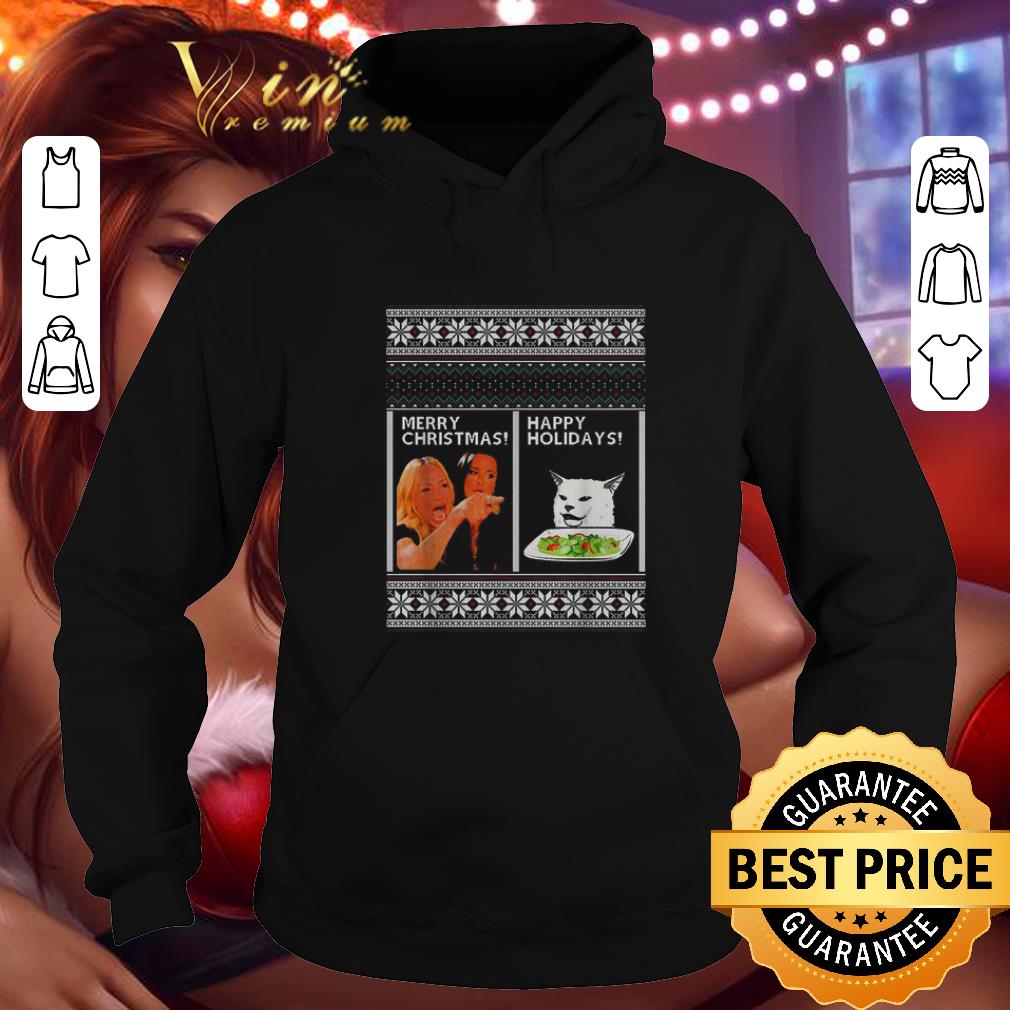 Official Woman yelling at cat happy holiday ugly Merry Christmas sweater 4 - Official Woman yelling at cat happy holiday ugly Merry Christmas sweater