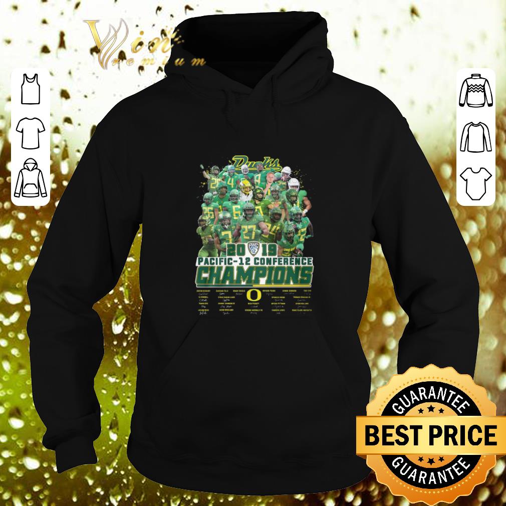 Original Oregon Ducks 2019 Pacific 12 conference Champions signatures shirt 4 - Original Oregon Ducks 2019 Pacific 12 conference Champions signatures shirt
