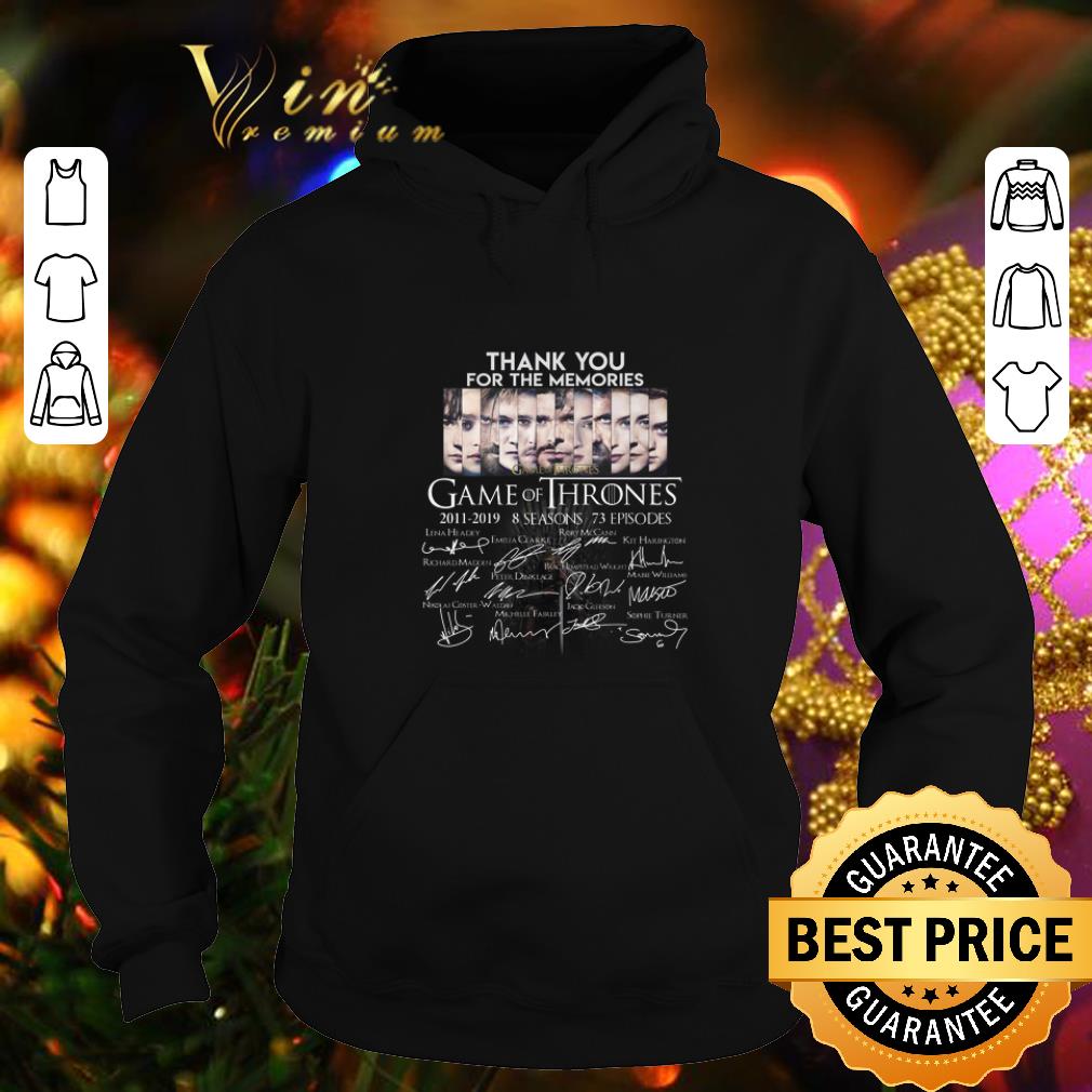 Original Thank you for the memories Game of Thrones 2011 2019 8 seasons signature shirt 4 - Original Thank you for the memories Game of Thrones 2011 2019 8 seasons signature shirt