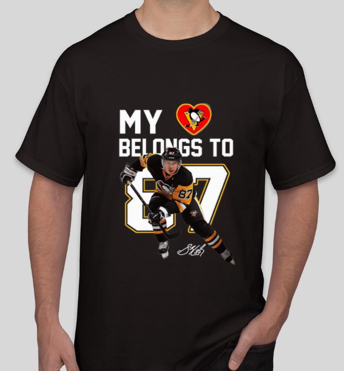 Premium My Heart Pittsburgh Penguins Belongs To 87 Hockey Signature shirt 4 - Premium My Heart Pittsburgh Penguins Belongs To 87 Hockey Signature shirt