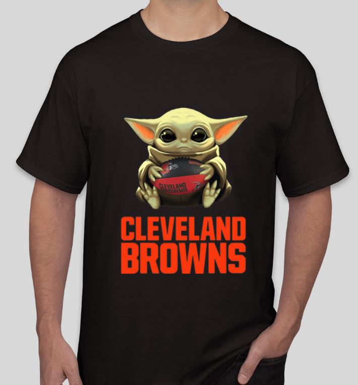 Premium Star Wars Football Baby Yoda Hug Cleveland Browns shirt 4 - Premium Star Wars Football Baby Yoda Hug Cleveland Browns shirt