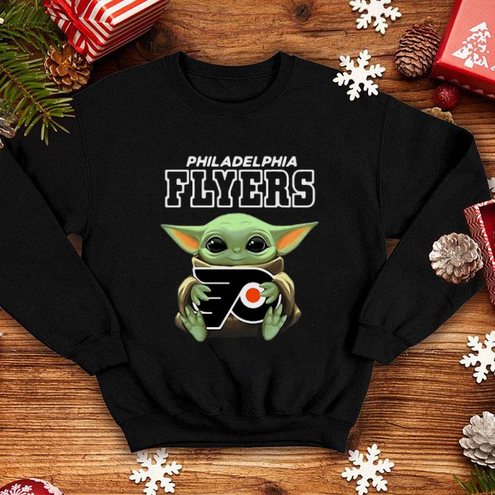Baby Yoda Hug Philadelphia Flyers Star Wars Mandalorian shirt 4 - Baby Yoda Hug Philadelphia Flyers Star Wars Mandalorian shirt