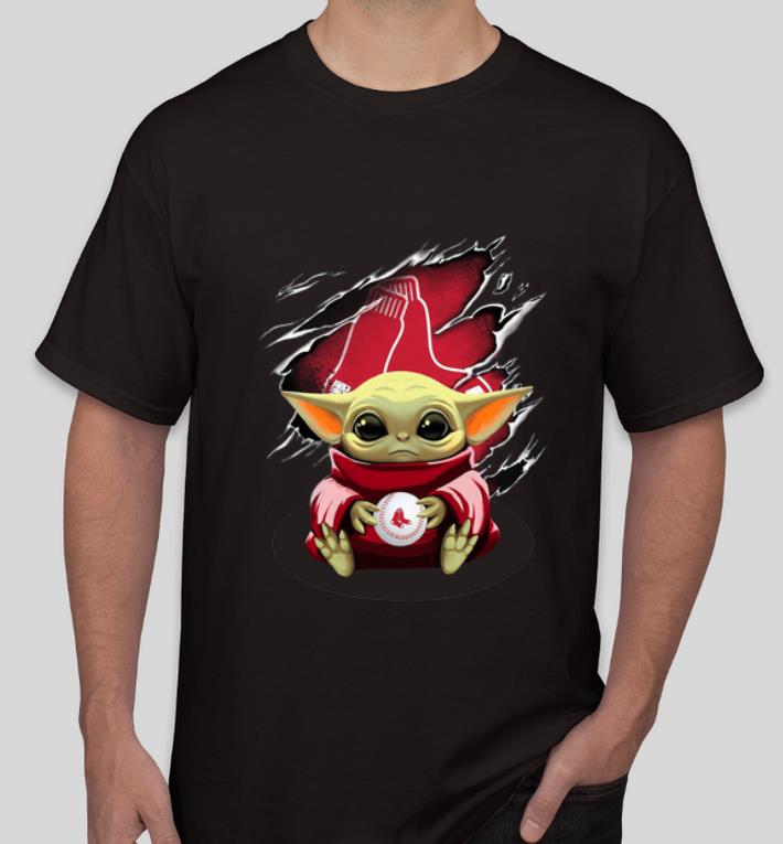 Great Star Wars Baby Yoda Blood Inside Boston Red Sox shirt 4 - Great Star Wars Baby Yoda Blood Inside Boston Red Sox shirt