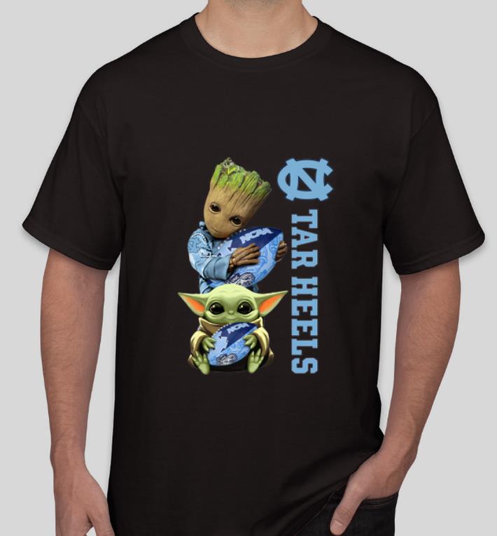 Nice Baby Yoda And Baby Groot Hug Carolina Tar Heels shirt 4 - Nice Baby Yoda And Baby Groot Hug Carolina Tar Heels shirt