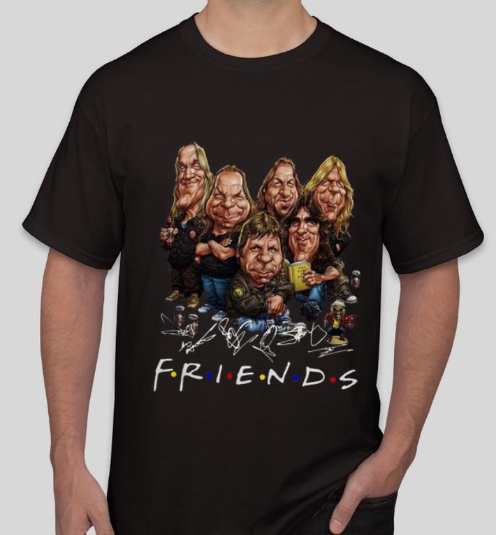 Great Iron Maiden Cartoon Rockers Friends Signature shirt 4 - Great Iron Maiden Cartoon Rockers Friends Signature shirt