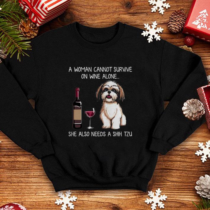 Hot She Also Needs A Shih Tzu A Woman Cannot Survive On Wine Alone shirt Hot She Also Needs A Shih Tzu A Woman Cannot Survive On Wine Alone shirt 4 - Hot She Also Needs A Shih Tzu A Woman Cannot Survive On Wine Alone shirt