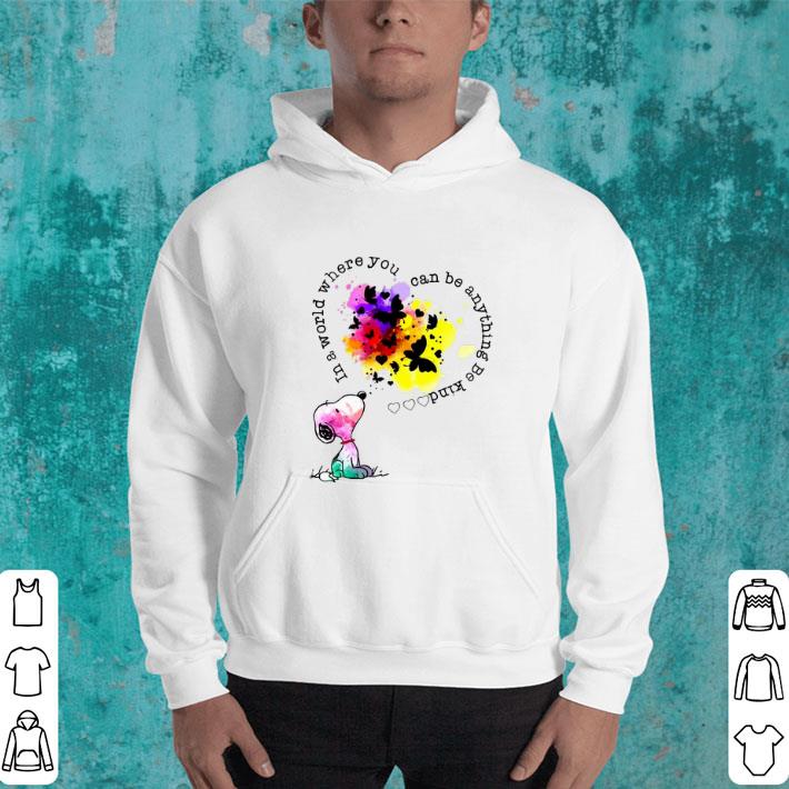 Hot Snoopy colors in a world where you can be anything be kind shirt 4 - Hot Snoopy colors in a world where you can be anything be kind shirt