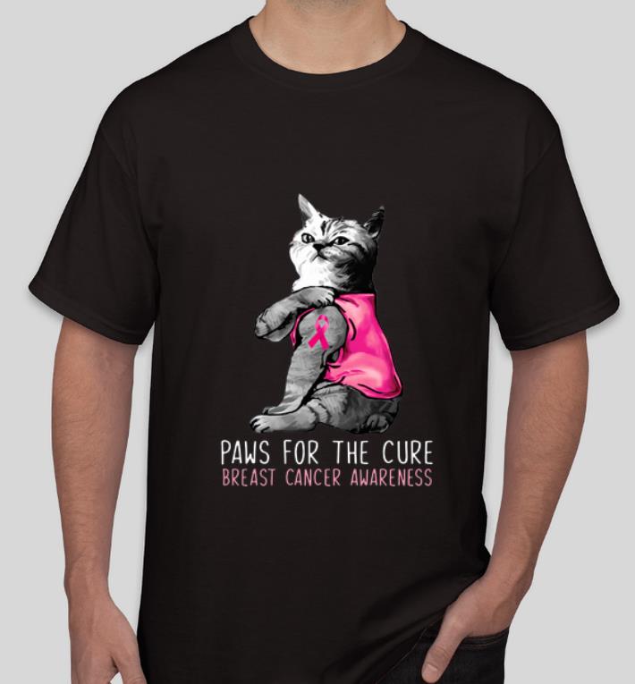 Nice Cat Paws For The Cure Breast Cancer Awareness Pink Ribbon shirt 4 - Nice Cat Paws For The Cure Breast Cancer Awareness Pink Ribbon shirt