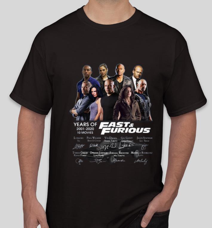 Nice Years of Fast And Furious signatures shirt 4 - Nice Years of Fast And Furious signatures shirt