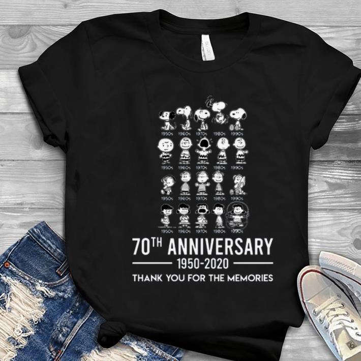Great The Peanuts 70th Anniversary 1950 2020 Thank You For The Memories shirt 1 - Great The Peanuts 70th Anniversary 1950-2020 Thank You For The Memories shirt