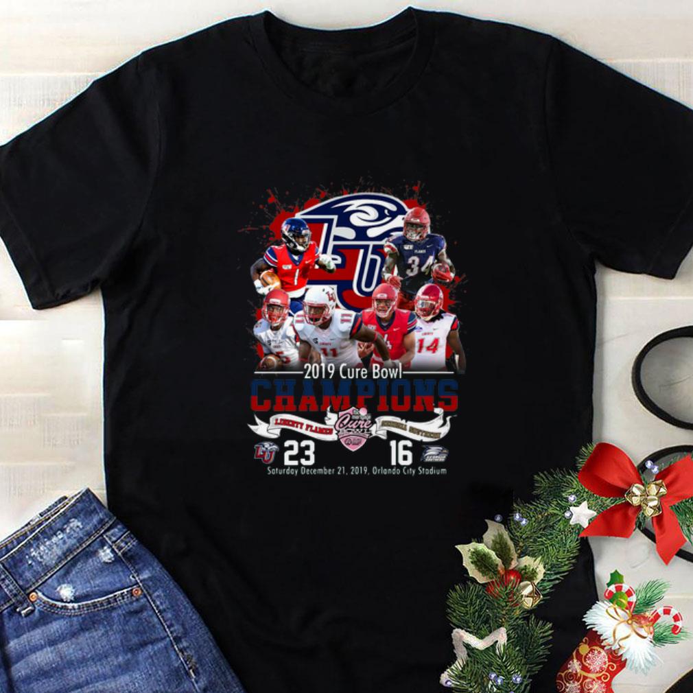 Nice 2019 Cure Bowl Champions Liberty Flames Vs Georgia Southern shirt 1 - Nice 2019 Cure Bowl Champions Liberty Flames Vs Georgia Southern shirt