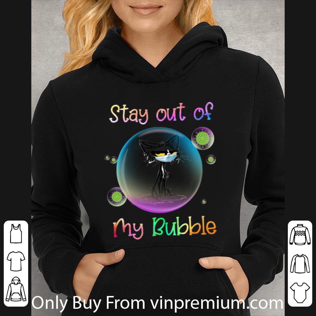 0f811637 original black cat face mask stay out of my bubble shirt 4 - Original Black Cat Face Mask Stay Out Of My Bubble shirt