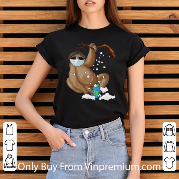 Top Sloth Mask Hand Washing shirt