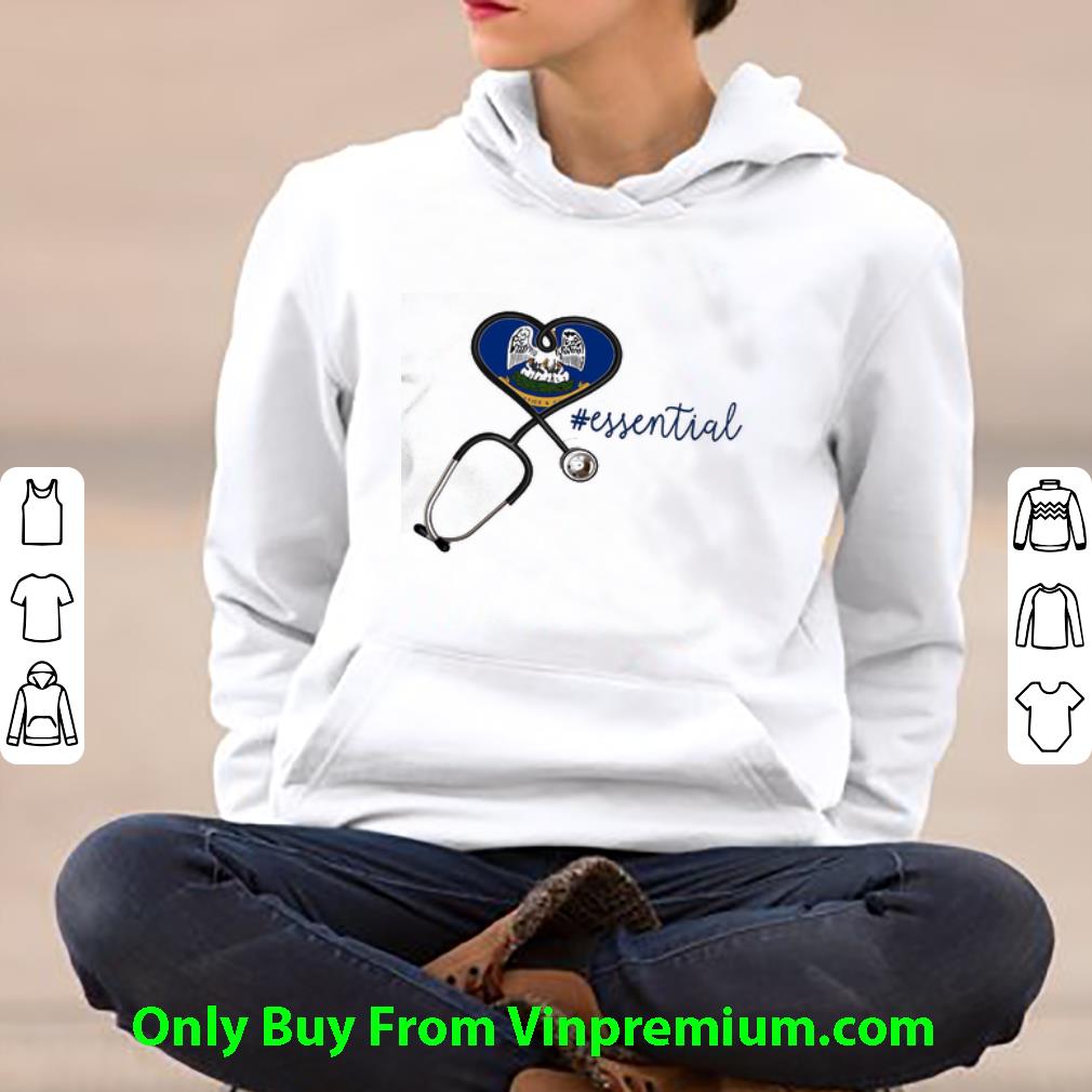 2017cf4a nice louisiana state flag stethoscope essential heart shirt 4 - Nice Louisiana State Flag Stethoscope Essential Heart shirt