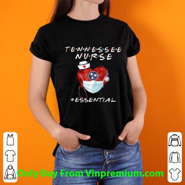Hot Tennesse Nurse Heart Stethoscope Tennesse Flag #Esential shirt
