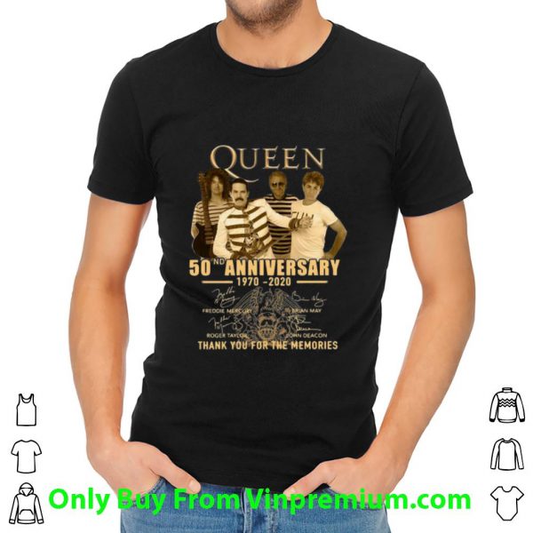 Awesome Queen 50th Anniversary Thank You For The Memories Signatures shirt