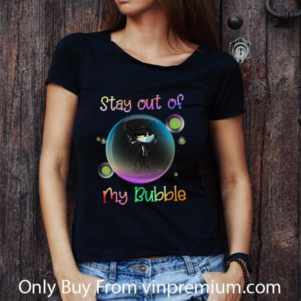 Original Black Cat Face Mask Stay Out Of My Bubble shirt