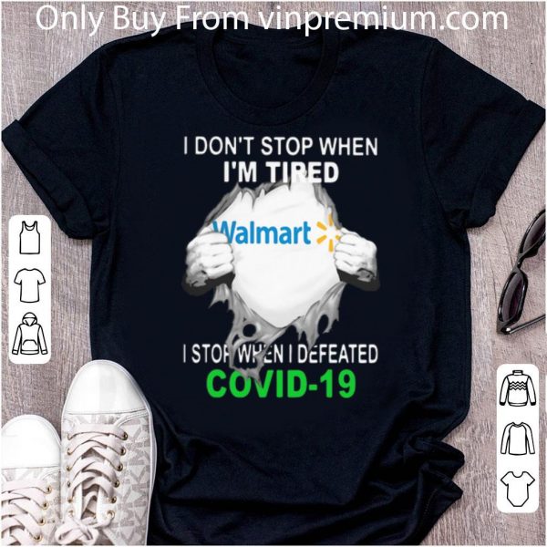 Original Walmart Blood Inside I Stop When I Defeated Covid-19 shirt