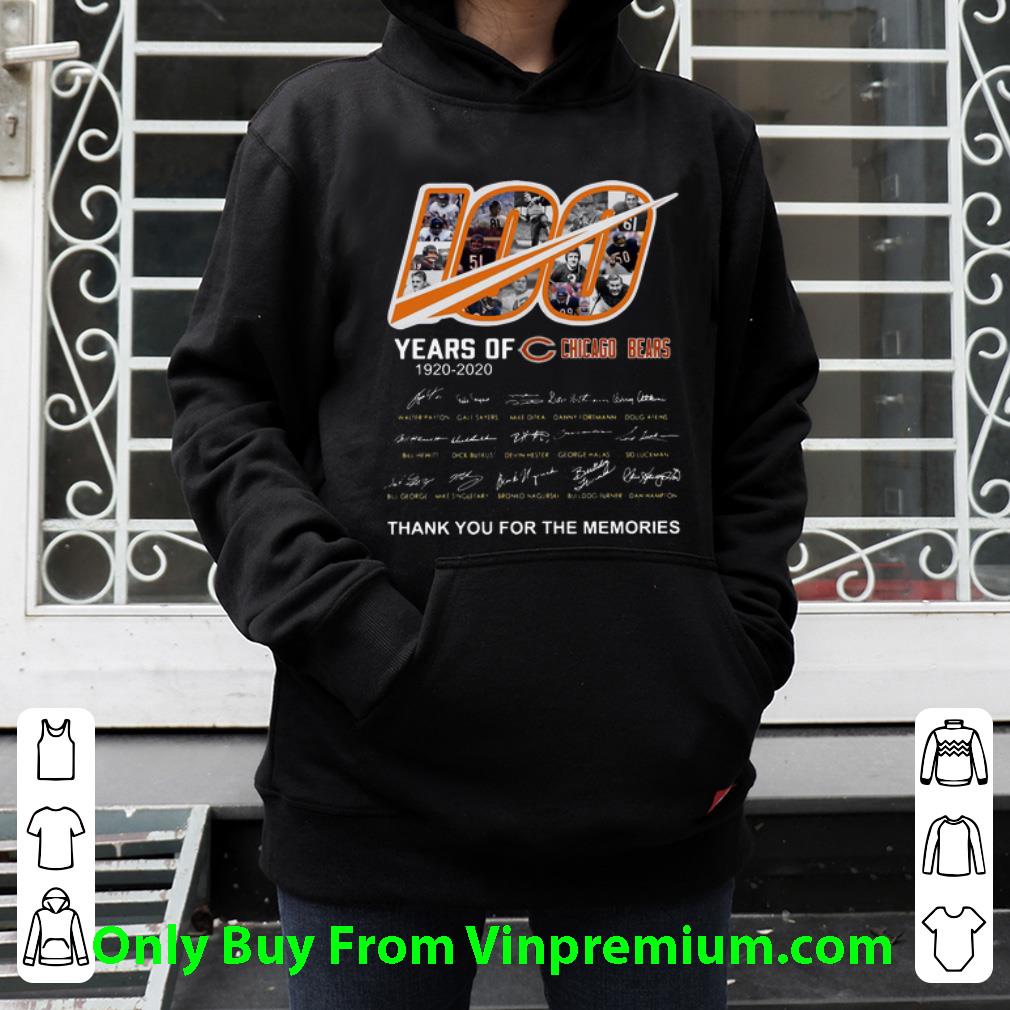 6afa70a6 pretty 100 years of chicago bears thank you for the memories signatures shirt 4 - Pretty 100 Years Of Chicago Bears Thank You For The Memories Signatures shirt