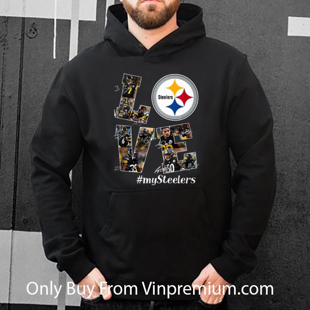 7196d40d nice love pittsburgh steelers mysteelers signatures shirt 4 - Nice Love Pittsburgh Steelers #Mysteelers Signatures shirt