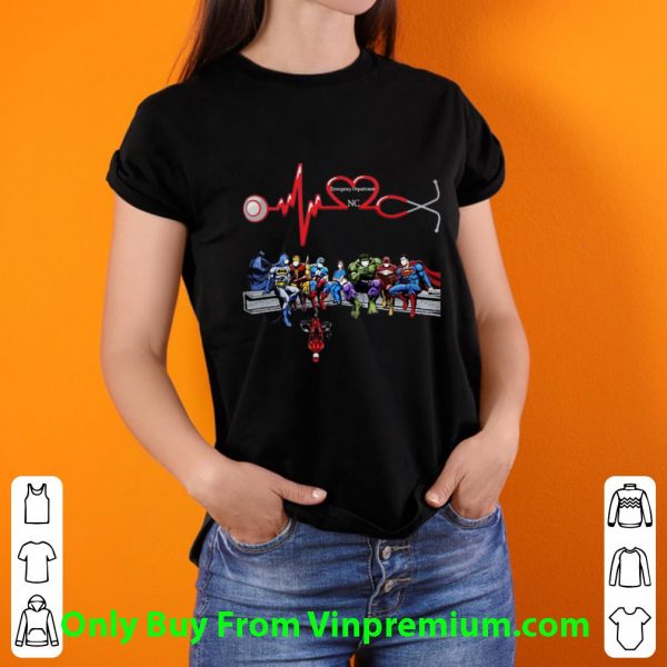 Great Nurse And Super Hero Emergency Department NC shirt