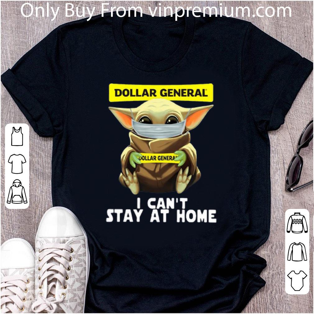 Original Star Wars Baby Yoda Face Mask Hug Dollar General I Can't Stay At Home shirt